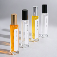 Flacons de parfum vides en verre transparent carrés et ronds de 3 ml, 5 ml, 10 ml avec logo personnalisé, vaporisateurs de voyage, échantillons de parfum avec boîte personnalisée