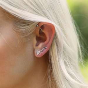 Elegant Round Brilliant Lab Grown Diamond <b>Stud</b> Earrings 925 <b>Sterling</b> <b>Silver</b> Luxury Fine Jewelry Anniversary Gift - Product Image 6