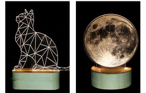 Newly 3D Black Magical Moon Factory Usb Lamp Shark Multicolor Led <strong>Duck</strong> Intelligent Indoor Night <strong>Light</strong> - Product Image 6