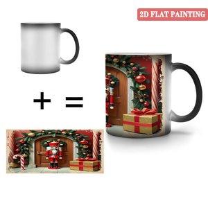 Taza Sublimada con Diseño de Animales Personalizado, Negra Esmerilada, 11 oz, Cerámica, Cambia de Color con el Calor, Taza Mágica - Product Image 4