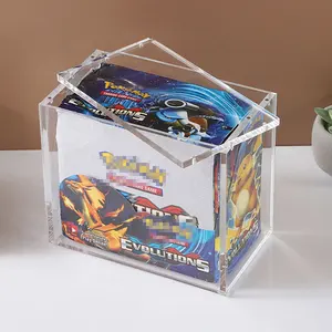 Acrylic Japanese Booster Box For Protecting Pokemoned Cards Acrylic Display Case With Magnetic