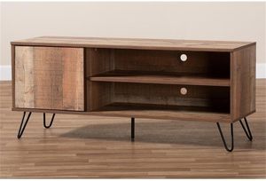 ขาตั้งทีวีไม้โอ๊คแบบชนบท1ประตูสำหรับสตูดิโอไม้โอ๊คสไตล์โมเดิร์นและร่วมสมัย - Product Image 6