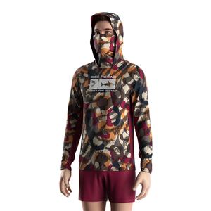Chemise de pêche à séchage rapide avec sublimation UPF 50, chemise de performance à manches longues avec capuche et masque facial pour la pêche - Product Image 5