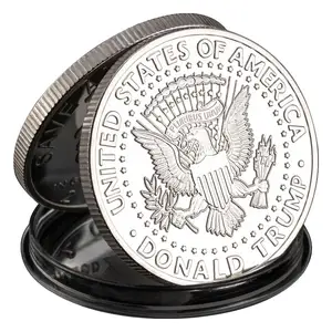 ประธานาธิบดีของอเมริกาโดนัลด์เหรียญที่ระลึกชุบทองและเงินปี 2024 ช่วยอเมริกาอีกครั้งผู้สนับสนุนเหรียญของที่ระลึกของขวัญ