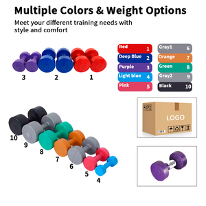 Nhà Máy Bán buôn PE xi măng tròn quả tạ với Non-Slip Grip cho nhà và phòng tập thể dục sức mạnh Đào Tạo - Product Image 3