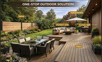 Ensemble de canapés de jardin ronds en aluminium de luxe moderne, résistant aux intempéries, meubles modulaires d'extérieur pour patio et terrasse