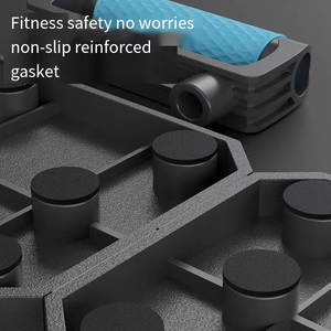 Plateforme d'entraînement de gym intégrée pliable avec bandes élastiques, corde de traction, corde à sauter, poignée de musculation et gants pour entraînement à domicile - Product Image 4