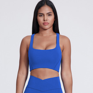 Women's Compression Yoga Bra Soft Quick Dry Supportive Square Neck Four-Way Stretch Lightweight Padded <strong>Top</strong> Gym Breathable - Product Image 6