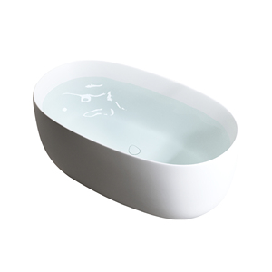 OE HOME Solid Surface Bathtub <b>Bath</b> Seat Modern Designed Independent Bathtub Pop-up Drainage Overflow Pipes <b>Storage</b> for Bathroom - Product Image 5