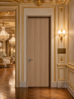 Porte intérieure moderne minimaliste en aluminium et bois TH50, cadre en alliage d'aluminium, feuille de porte de 50 mm remplie de graphène, insonorisée et étanche pour