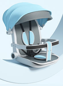 Trottinette multifonctionnelle 6 en 1 pliable en alliage d'aluminium et plastique, poussette pour bébé, trottinette à pousser, hauteur de la poignée réglable pour les enfants - Product Image 3