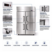 Refrigerador Vertical Comercial de Acero Inoxidable para Almacenamiento de Alimentos en Restaurantes con Control Preciso de Temperatura y Diseño de Ahorro de Energía