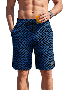 Shorts de Playa para Hombre, Jacquard, Cintura Elástica, Transpirables, de Secado Rápido, Corte Holgado, para Vacaciones y Natación - Product Image 6