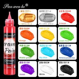 مجموعة ألوان سيراميك مخصصة للرسم على السيراميك بنفسك، 12 × 25 مل، للسيراميك والفخار والزجاج والأكريليك - Product Image 5