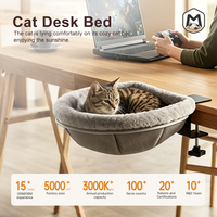 Lit suspendu pour chat de bureau 36*43cm, coussin pour animal de compagnie 2 en 1 pour deux saisons, hamac pour chat avec pince robuste pour la maison et le bureau