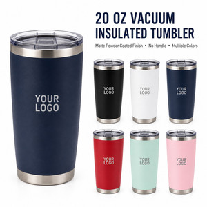 Custom Logo 20oz Vacuum Insulated Tumbler 304 Stainless Steel Travel Mug Reusable Coffee <b>Cup</b> with Straw for Hot and Cold Drinks - Product Image 1