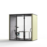 Cabine de réunion acoustique professionnelle pour l'intimité du bureau avec ventilation et éclairage Cabine insonorisée parfaite Pod de bureau