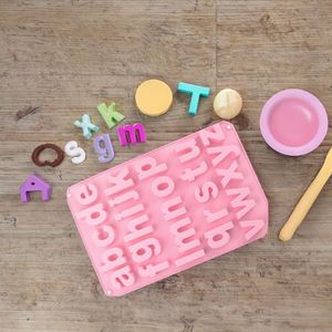 26 Cavities Alphabet Crayon Silicone Letter Mold for Making Chocolate <b>Cake</b> Biscuit Ice Cube Jelly Mousse Resin Concrete - Product Image 3