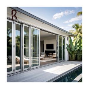 Rising Nordic NFRC Custom Bi-Fold Puertas de aluminio Vista grande Bi-Folding para balcón Estilo de acordeón Calidad superior con el mejor precio - Product Image 6