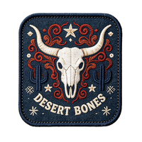Patch brodé personnalisé avec logo, motif animalier de dessin animé mignon et amusant, pour vêtements, vestes, chapeaux, sacs
