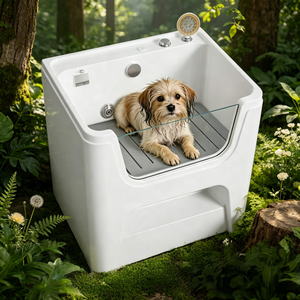 USMILEPET Station de toilettage professionnelle pour animaux de compagnie en acrylique, baignoire de massage, lavabo de luxe pour animaux, équipement de toilettage - Product Image 3