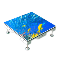Panneau de sol de danse interactif magnétique à LED P3.91, sol LED interactif pour extérieur, jeu de sol de danse LED 3D