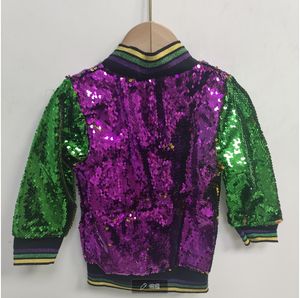 Decorazioni per feste cappotti da donna mamma e Me abbinati <span class=keywords><strong>bambina</strong></span> fuori porta giacca di paillettes reversibile martedì Gras - Product Image 2