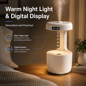 Nuevo <span class=keywords><strong>Humidificador</strong></span> de Agua Antigravedad, <span class=keywords><strong>Humidificador</strong></span> <span class=keywords><strong>Ultrasónico</strong></span> de Vapor Frío, <span class=keywords><strong>Humidificador</strong></span> de Aire con Flujo de Agua Levitante para Mesa de Hogar - Product Image 5