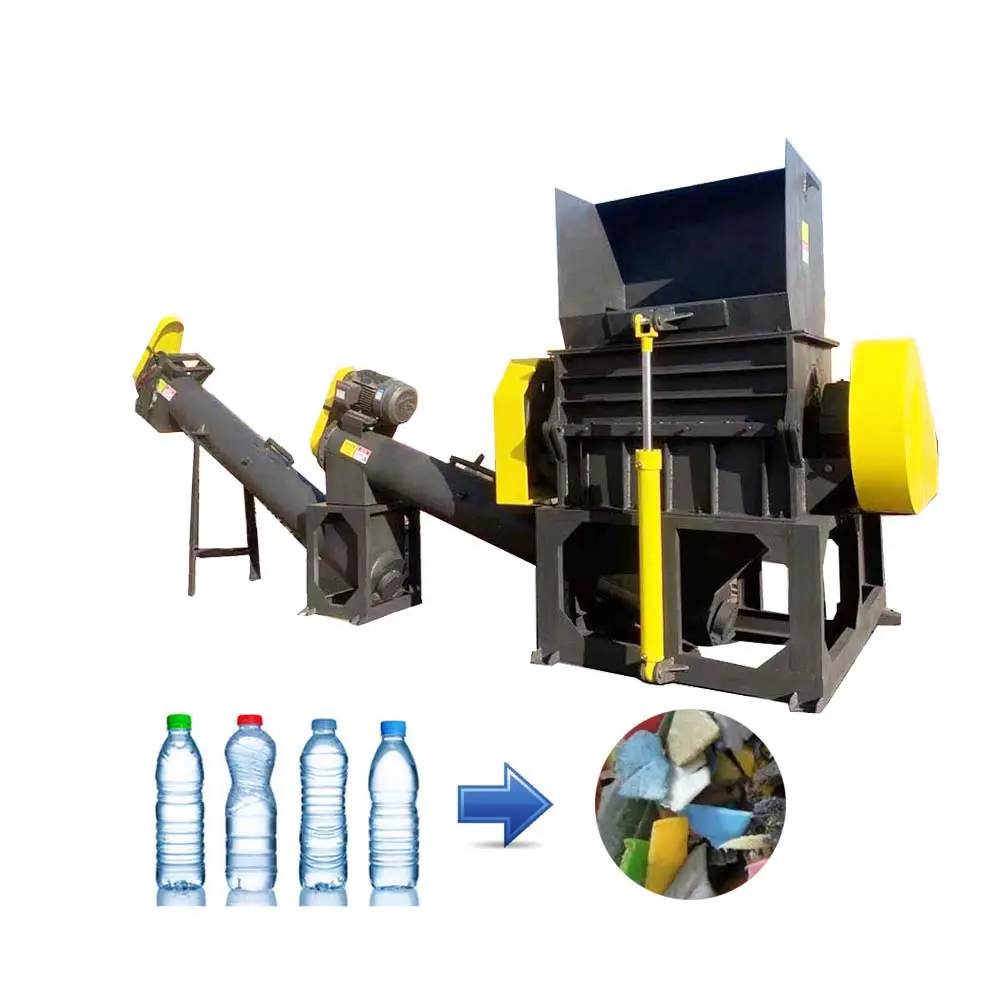 Otomatik yüksek kaliteli plastik kırıcı plastik pulverizer değirmeni makinesi granülatör pet şişe atık plastik kırıcı