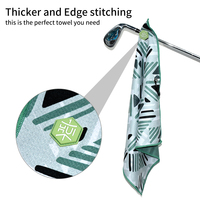 Serviette de golf magnétique Eastsunshine en microfibre imperméable à séchage rapide avec logo personnalisé, mousqueton, broderie, sublimation, OEM