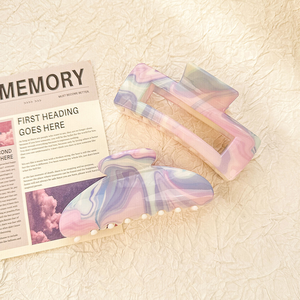 Nuevas pinzas para el cabello coloridas degradadas a la moda, accesorios de colores pastel para mujeres y niñas - Product Image 2