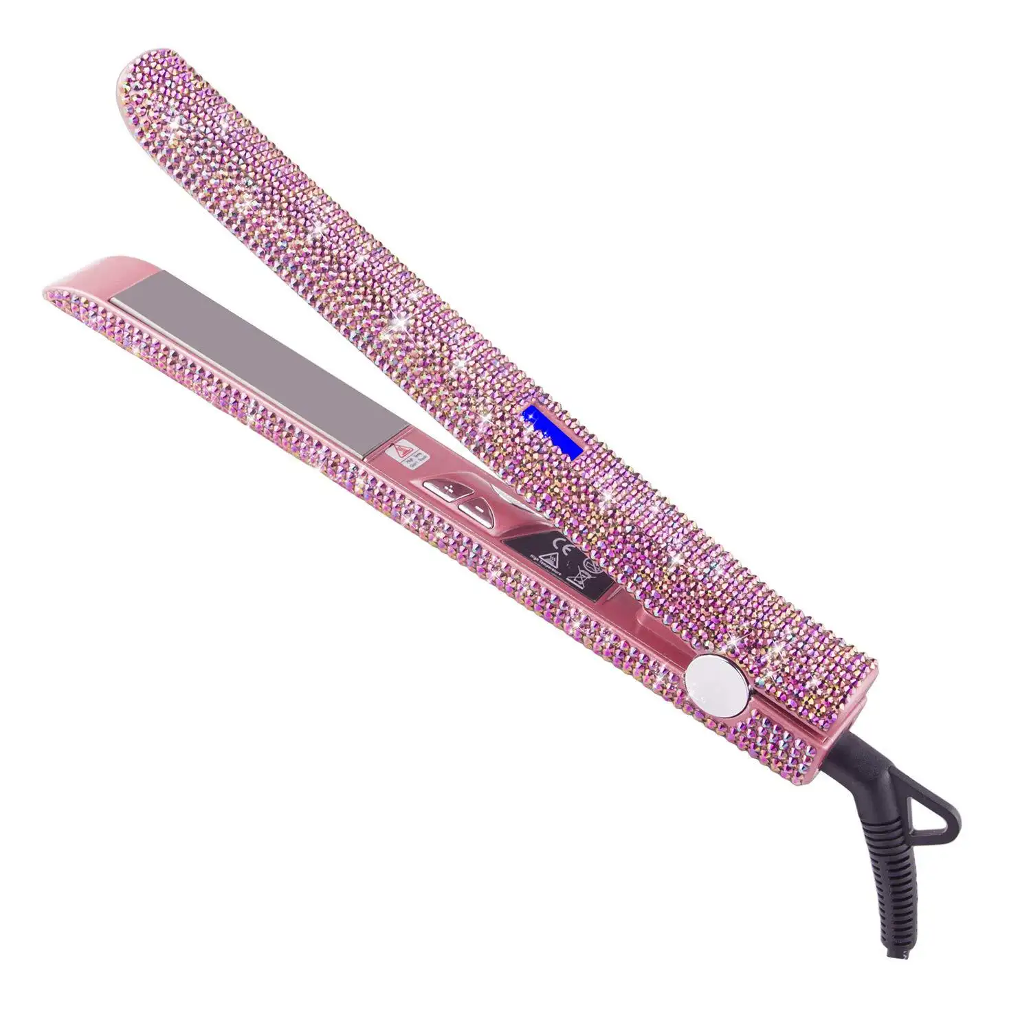 Hot Sale Popular Rhinestone Flat Iron Diamond 450 Degrees Custom Private label Titanium Hair Flat Iron