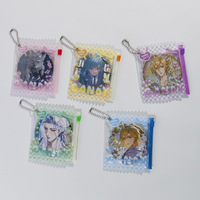 Vente en gros PVC Sac à dos Anime Badge Case Pendentif Décoration Clair Badge Out Couvrant Sac Accessoires