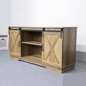 Moderno rustico porta stalla scorrevole in legno porta <span class=keywords><strong>TV</strong></span> Stand nuovo stile industriale pannello estensibile per soggiorno camera da letto casa Hotel - Product Image 3