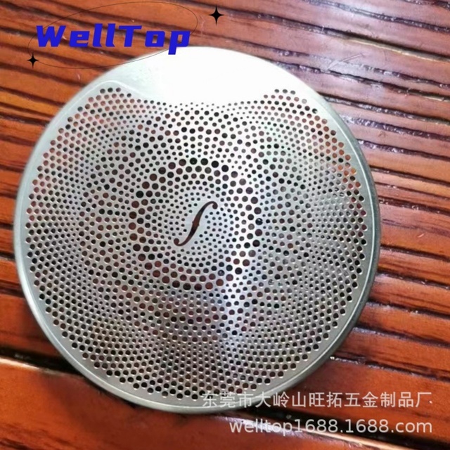 Etched Custom 304 Stainless Steel Mesh Punching Bluetooth Speaker Dustproof Cover Multiple Sizes Made in China
