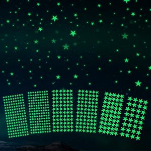 Autocollants étoiles étoiles brillantes <span class=keywords><strong>Stickers</strong></span> muraux pour décoration murale Autocollants étoiles lumineuses de plafond pour décorations de <span class=keywords><strong>chambre</strong></span> d'enfants - Product Image 1