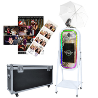 Photomaton de mariage DSLR avec écran tactile de 21,5 pouces, miroir magique, éclairage RVB, impression instantanée, kiosque photo