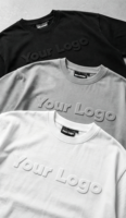 T-shirt personnalisé pour homme, coupe classique, en coton 100% écologique et respirant, avec logo en relief imprimé par sérigraphie OEM, teint en pièce, de luxe