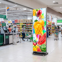 Écran d'affichage LED pliable UHLED P1.86, affichage LED couleur pleine UHD, contrôle WiFi, affiche LED portable pour les stands d'exposition, les événements, les publicités