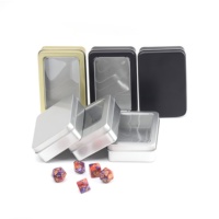 Mini boîte rectangulaire en fer blanc givré, écologique et recyclable, pour rangement de bijoux, produits de beauté, bonbons, pièces de monnaie, pilules, bougies et artisanat