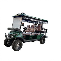 Voiturette de golf électrique tout-terrain Tarion 6 places, pneus en alliage de 14 pouces, toit relevable 20-25 degrés, 35 km/h, autonomie de 90 km, certifiée CEE, 60V, avec batterie arrière