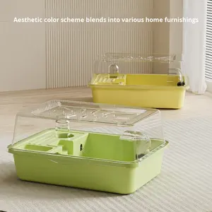 Cage pour <span class=keywords><strong>hamster</strong></span> Ours doré Grand espace Bouton solide en plastique Écologique Maison d'évitement de <span class=keywords><strong>hamster</strong></span> Capacité de 5kg Toutes saisons <span class=keywords><strong>Pet</strong></span> - Product Image 4