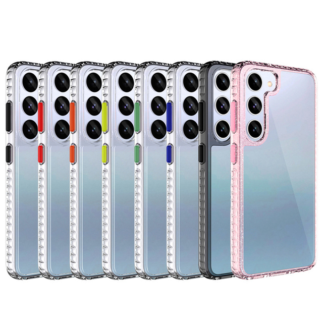 Fishional 2d Sublimation TPU Blank Covers Colorful  Rubber Heat Transfer Cell Sublimation Phone Cases for Samsung S24