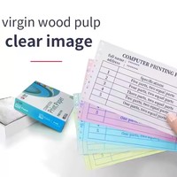 Vente en gros impression continue par ordinateur rame 60gsm Ncr papier autocopiant 4 plis NCR formulaire de facture de commande de vente en continu autocopiant