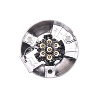 Adaptateur de prise de remorque rond en alliage d'aluminium, 12V, 7 broches, remorque à 7 pôles pour camion, remorque, caravane