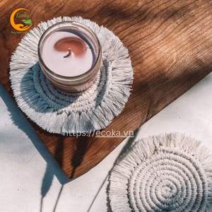 Posavasos de Bambú Tejido a Mano de Alta Resistencia, Estilo Bohemio, Ecológico, con Borlas, para Decoración de Mesa de Café, Precio Bajo - Product Image 2