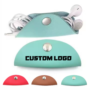 Organizador de Cables de Cuero PU Barato, Trio de Organizadores de Cables, Lazos de Sujeción para Auriculares, Cables USB, Regalo - Product Image 1