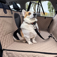 Nouvelle housse de siège de voiture pour animaux de compagnie en cuir PU écologique, durable, imperméable, résistante à l'usure, à motif solide, pour siège arrière