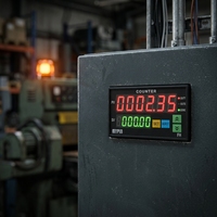 MYPIN FA8-6NN2B Tachometer Meter RS232 Komunikasi Modbus-RTU Tegangan 90-260V AC/DC untuk Pemantauan Kecepatan Motor Frekuensi RPM