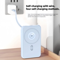 Banque d'alimentation portable à charge magnétique rapide 20W 5000mah 10000mah Quatre capacités de câbles Charge sans fil pour diverses montres